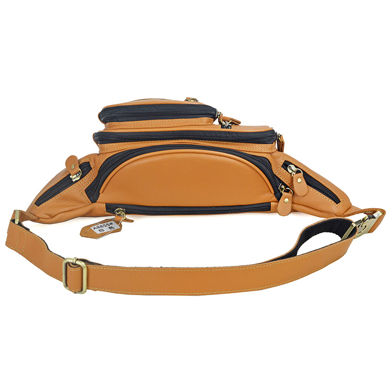Men Genuine Leather Waist Pack - Motorcycle Gear Bag recension och pris