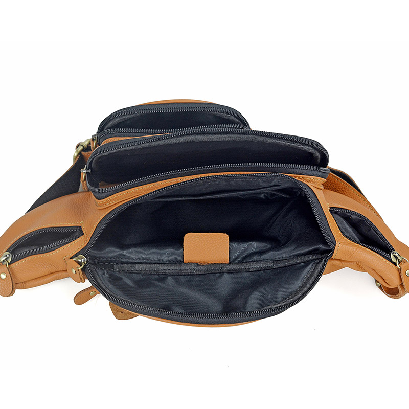 Men Genuine Leather Waist Pack - Motorcycle Gear Bag recension och pris