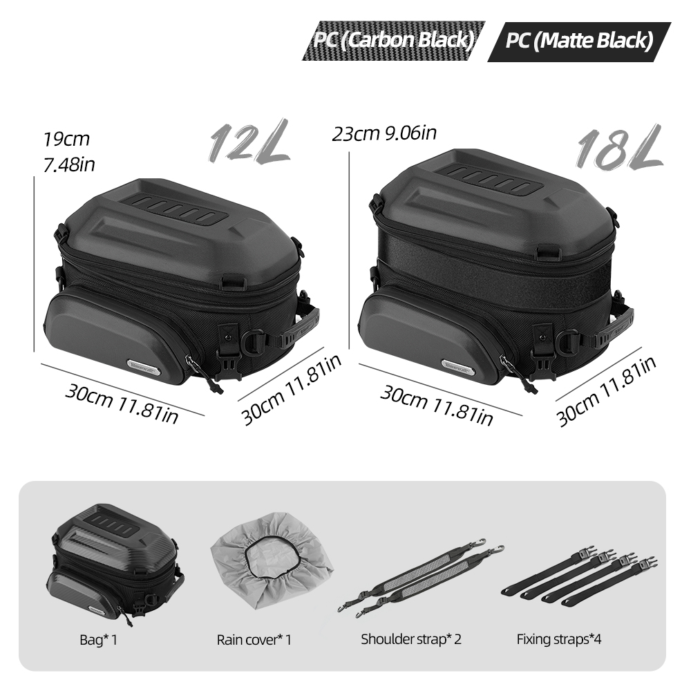 Rhinowalk Motorcycle Tail Bag  - Motorcycle Gear Bag recension och pris