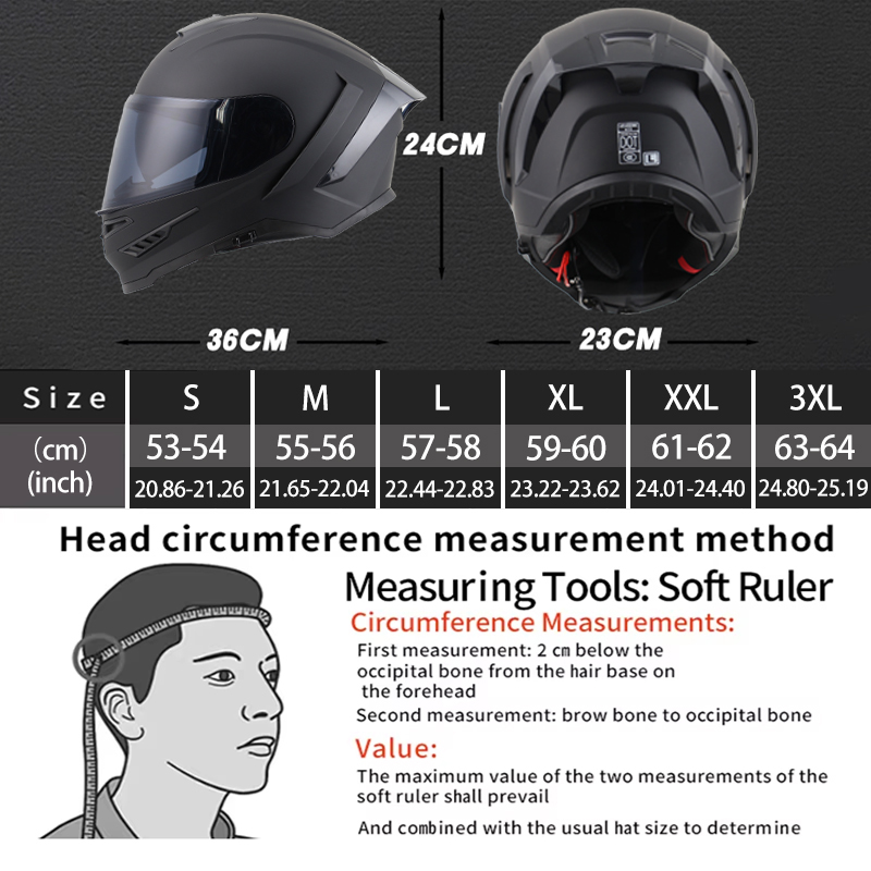 819 Uchoose DOT Approved Full  - Motorcycle Gear Helmets recension och pris