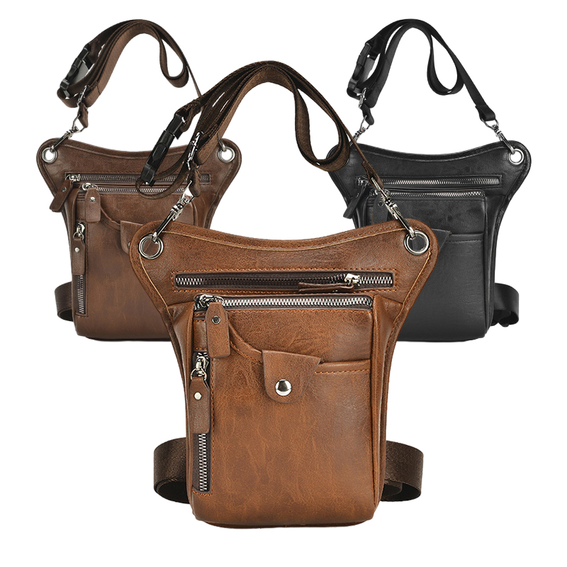 Vintage Pu Leather Waist Pack  - Motorcycle Gear Bag recension och pris