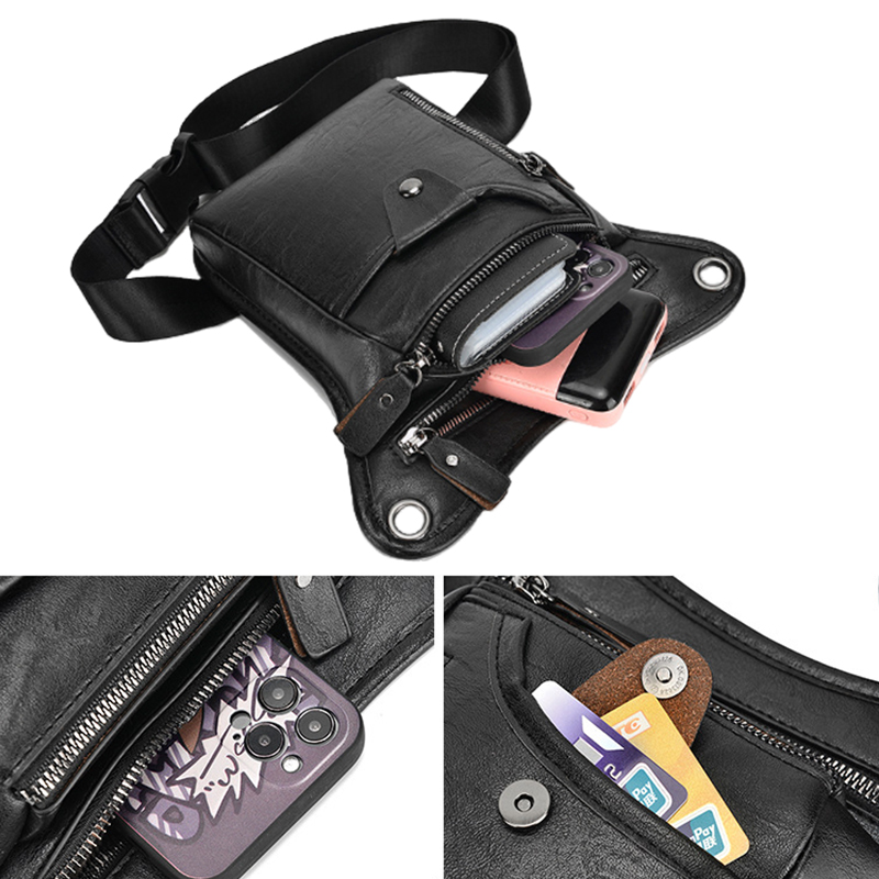 Vintage Pu Leather Waist Pack  - Motorcycle Gear Bag recension och pris