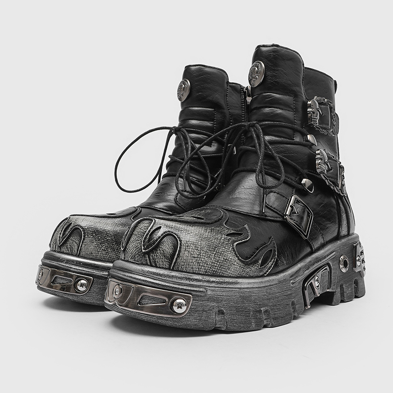 Men Height Increasing Punk Sty - Motorcycle Gear Pants recension och pris